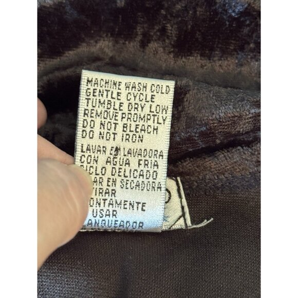 VTG One Step Up Womens 1X Black Velvet Top Keyhole Neck Gathered Cuffs Holiday - Picture 6 of 8